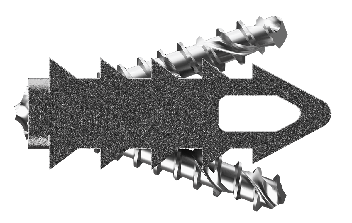 Public Providence Medical Technology product rendering of CORUS PCSS with two fixation screws
